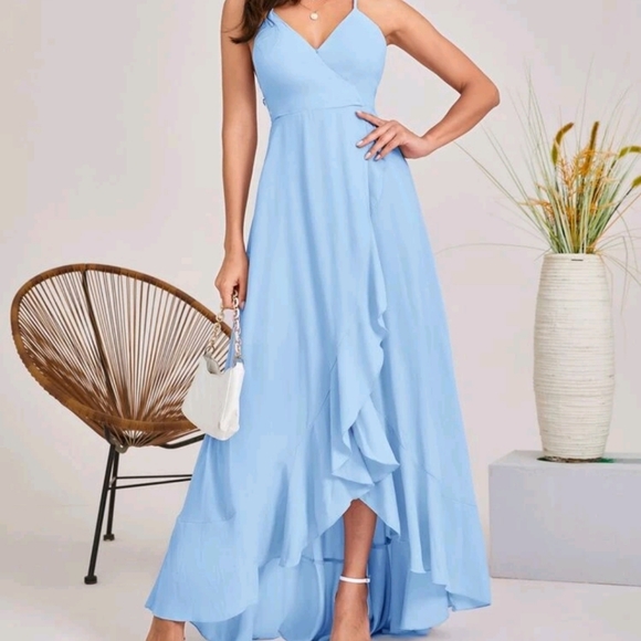 light blue color size L adjustable chest and loose tummy measurement - Picture 1 of 4